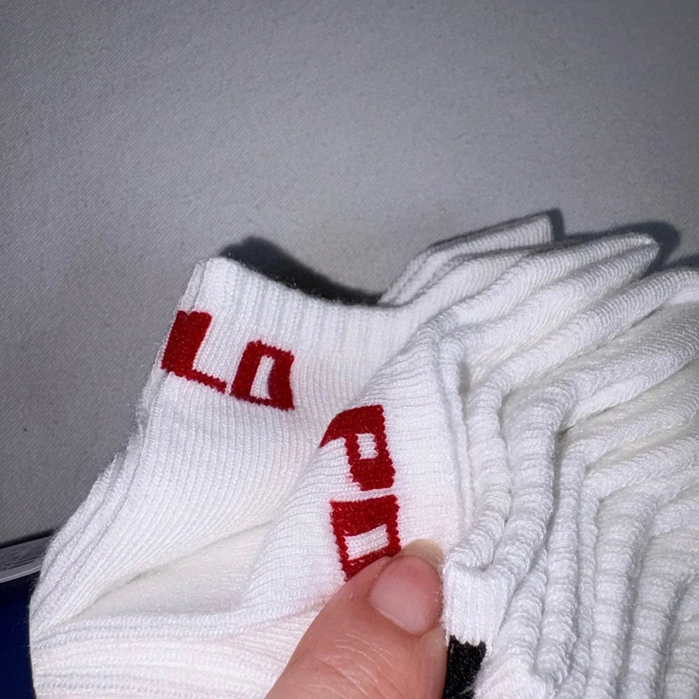 Polo Ralph Lauren Socks size 10 - 13 White New 8 Pack Low Cut Athletic Logo